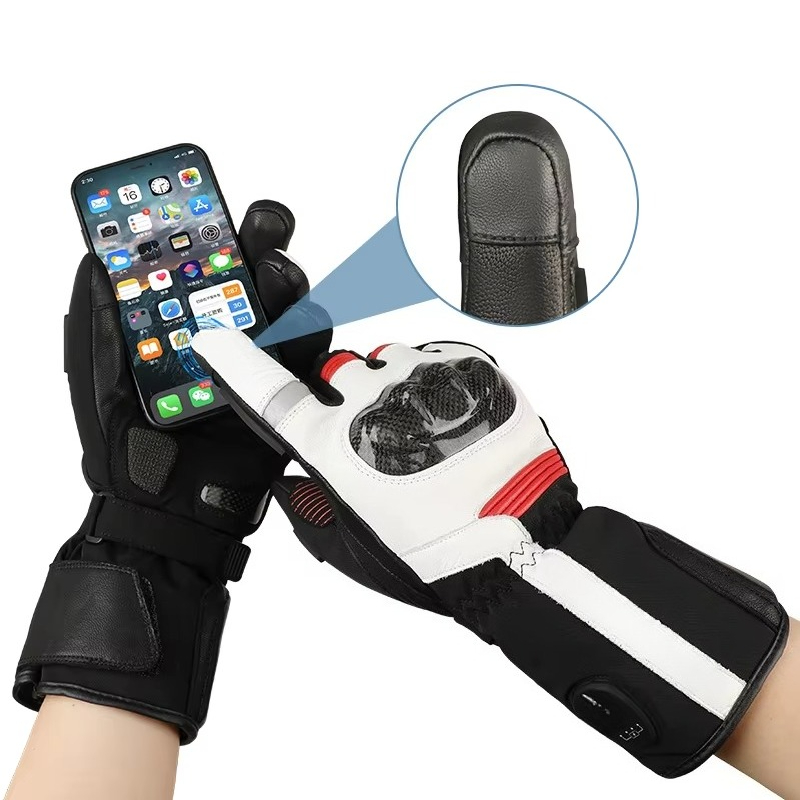 Heated Gloves Electric - Winter motorhandschoenen met touchscreen, oplaadbare elektrische