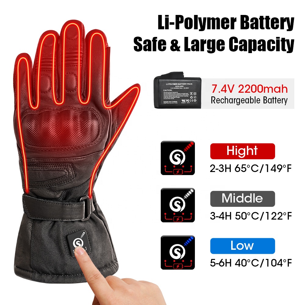 Hoogwaardige, echte leren, ele - Heated Gloves Electric recensie en prijs